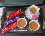 A picture of step 5 of Caramel Masala Tea ☕️.