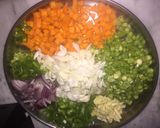 A picture of step 1 of Chinese Veg Fried Rice.