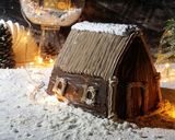 A picture of step 15 of Snow village cake.
