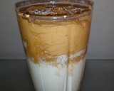 A picture of step 3 of Dalgona coffee.