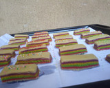 A picture of step 6 of Rainbow cookies.