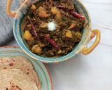 A picture of step 6 of Spinach Bhurji (Palak Aloo Bhurji).