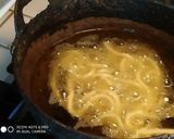 A picture of step 4 of Ragi murukku with onion garlic flavor.