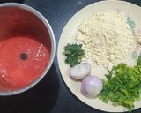 A picture of step 3 of Besan Chilla Curry.