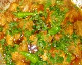 A picture of step 3 of Tikka karhai.
