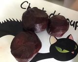 Une image de l'étape 1 de Carpaccio de betteraves à la feta huile de noisettes basilic et vinaigre d abricot.