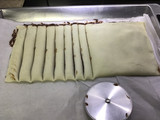 Ricitos de hojaldre con crema de chocolate
