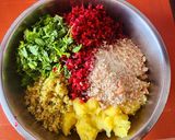 A picture of step 2 of Beetroot Sabudana Vada.