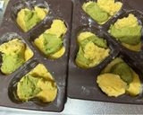 A picture of step 5 of Cookpad Valentine Matcha Heart Cake.
