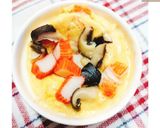 รูปขั้นตอนการทำที่ 6 ของ 🎌🥚🦀ไข่ตุ๋นปูอัดเห็ดหอม - Microwave Steamed Egg