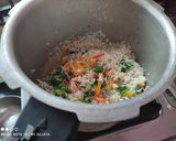 A picture of step 4 of Mixed Veg Fried Rice in Pressure cooker.