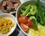 Hình bước làm 1 của món Bún cá đuối om nghệ tươi