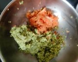 A picture of step 2 of Moong veggie chilla.