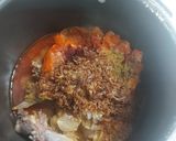 A picture of step 1 of Mutton spinach fenugreek potato.