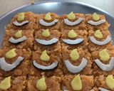 A picture of step 7 of Kasaria coconut Burfi.