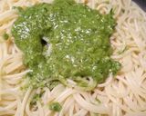 A picture of step 3 of Spaghetti with walnut and pistachio pesto.