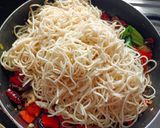 A picture of step 5 of Veg Kung Pao Noodles.