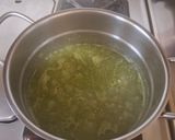A picture of step 1 of Chicharrón with Nopales in Green Salsa.