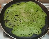A picture of step 7 of PALAK NEER DOSA | SPINACH NEER DOSA WITH ONION TOMATO CHUTNEY.