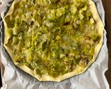 Une image de l'étape 1 de Tarte fine aux poireaux, chèvre et noix.