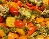A picture of step 2 of Brown Rice with Veggies 🥦.