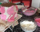 Foto del paso 4 de la receta: Torta de chocolate para bautismo Torbellino Rosa