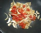 Une image de l'étape 2 de Tagliatelles sauce bleu.