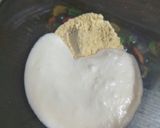 A picture of step 1 of Palak kadhi.