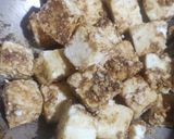 A picture of step 1 of Chilli Paneer.