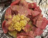 A picture of step 1 of Chef Zee's Carne Frita (Dominican fried beef).