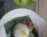 Gambar langkah 10 resipi Nasi lemak tumis.