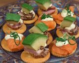 A picture of step 3 of ★ Pastrami and salmon canapes  ★.