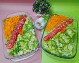 عکس مرحله 8 از دستور پاند کیک کنجدی 😉 (ژله دو رنگ و سالاد فصل)