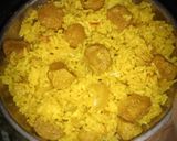A picture of step 5 of Soya Pulao.