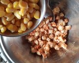 A picture of step 6 of French fries corn potato paneer drum stick.