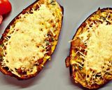 Une image de l'étape 6 de Aubergines farcies au four.