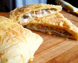 Sonkás -tejszínes csirkével töltött leveles buci recept fázis 5 fotója