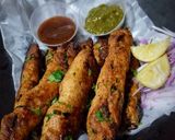A picture of step 4 of Seekh kabab.