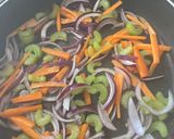 A picture of step 1 of Cashew cabbage.