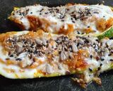Foto del paso 3 de la receta: Zucchini relleno con mix de semillas