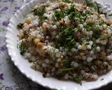 A picture of step 5 of Sabudana khichadi.