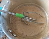 A picture of step 2 of Eggless Coffee dalgono cake with dalgona cold coffee.