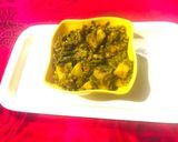 A picture of step 5 of Aloo mungra.