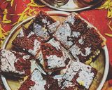 A picture of step 5 of Chocolate Mava Burfi in.