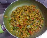 A picture of step 7 of Gobi and Mutter Sabji.