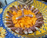 Une image de l'étape 6 de Melon au jambon cru de la forêt noire.