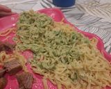 Foto del paso 5 de la receta: Fideos con salsa de espinacas