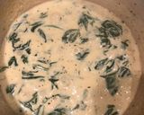Une image de l'étape 7 de Tagliatelles sauce crémeuse épinard et crevettes.