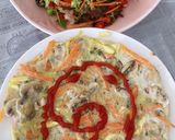Hình bước làm 2 của món Pizza rau củ healthy 🥚🥕🍄