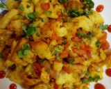 A picture of step 4 of Bread upma.